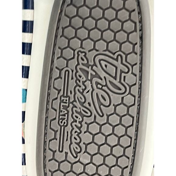 The Stonehouse Flats  Size 8 Striped Floral Posies Leather Ballet Flats - Picture 11 of 11